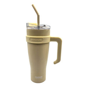 Resteel Hydraflow Double Wall Stainless Steel Water Bottle 25oz Straw Lid Yellow